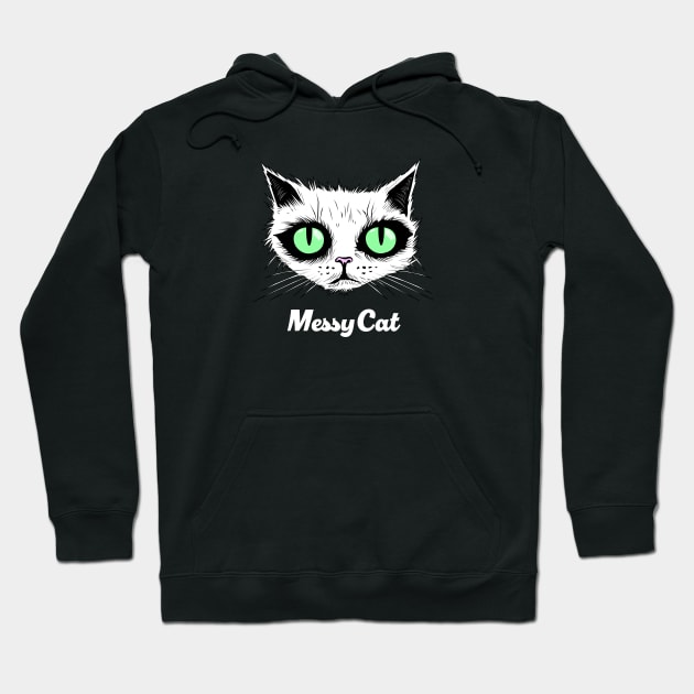 Messy Cat illustration, you love this messy cat right? Hoodie by OldHauntedHead